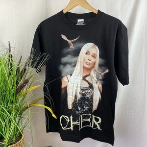 Cher Living Proof 2002 Farewell Tour Black Short Sleeve Vintage Tee T Shirt M